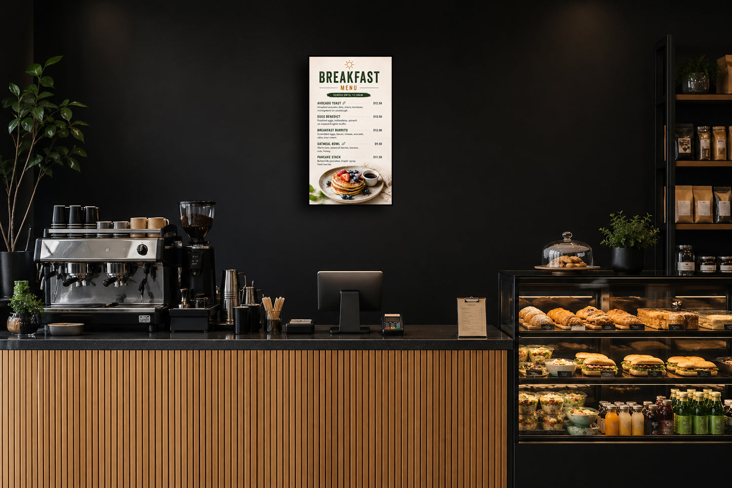 65" Portrait Digital Menu Board (837.3mm x 1462.3mm)