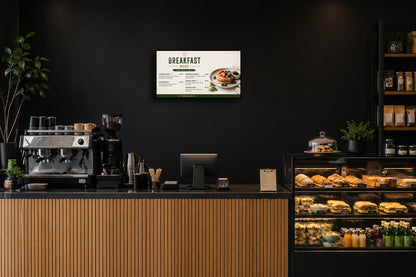 43" Digital Menu Boards in Portrait with 12-mths free software