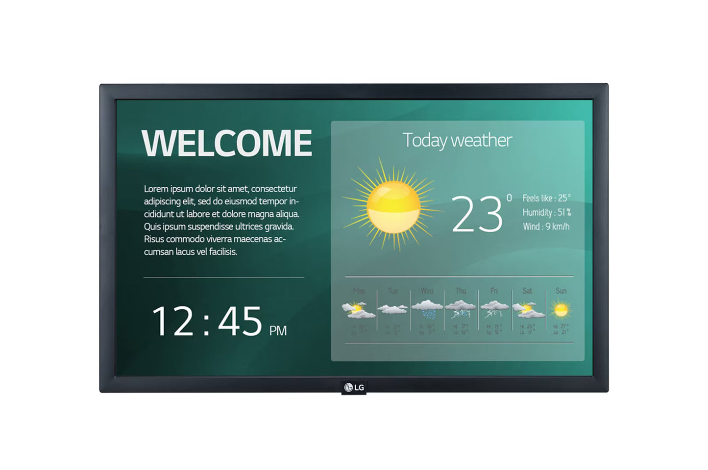 22" LG Standard Signage
