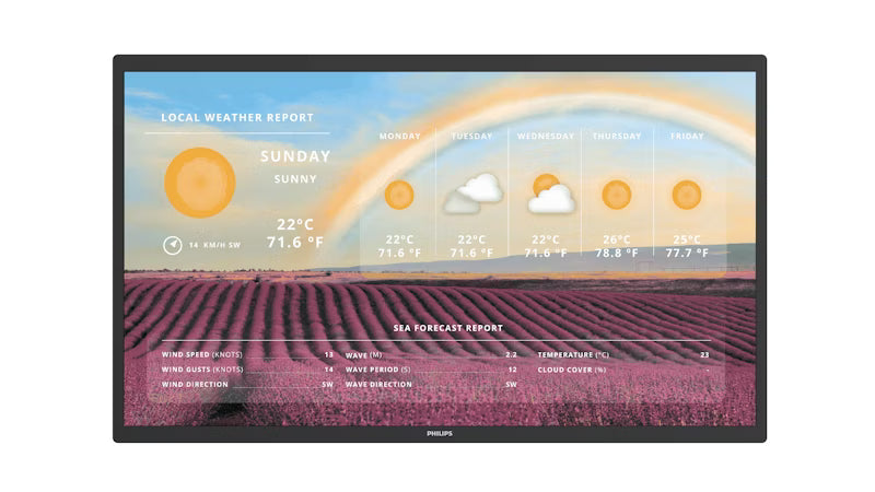 Philips 32" Tableaux Android 13 E-Paper Digital Signage Display