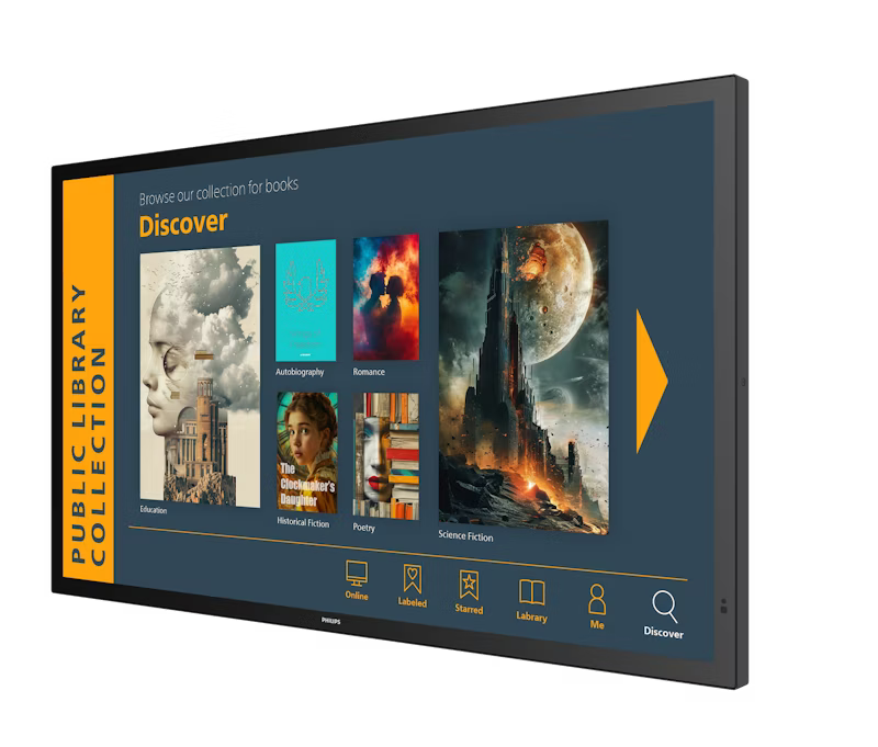 Philips 43" T-Line Android 13 PCAP 10-Touch Interactive Display