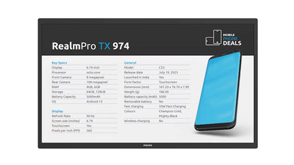 Philips 32" Tableaux Android 13 E-Paper Digital Signage Display