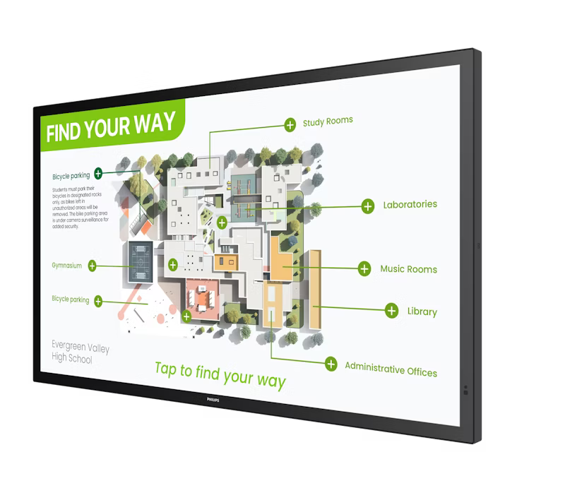 Philips 43" T-Line Android 13 PCAP 10-Touch Interactive Display
