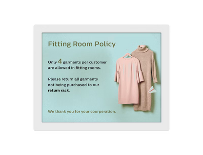 Philips 13" Tableaux Android 11 E-Paper Digital Signage Display