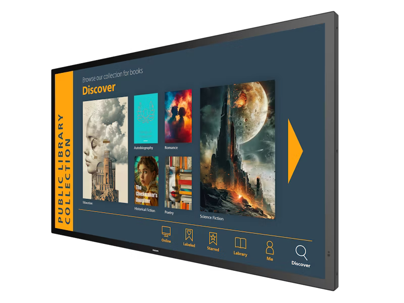 Philips 55" T-Line Android 13 PCAP 10-Touch Interactive Display