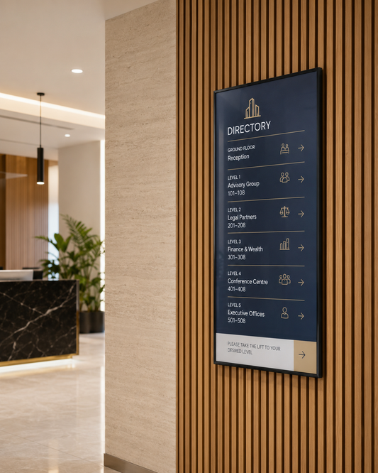 43" Slimline Digital Directory Board